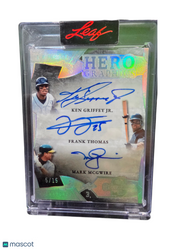 2025 Leaf Triple Hero Ken Griffey Jr. Mark McGwire Frank Thomas #H3-4 5/15