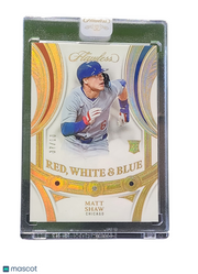 2025 Panini Flawless Baseball Matt Shaw #No. 20 Red, White & Blue 07/10