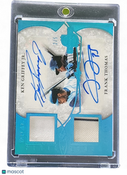 2025 Leaf Spectacular Dual Auto Ken Griffey Jr Frank Thomas #DMA 2/5 Game-Used