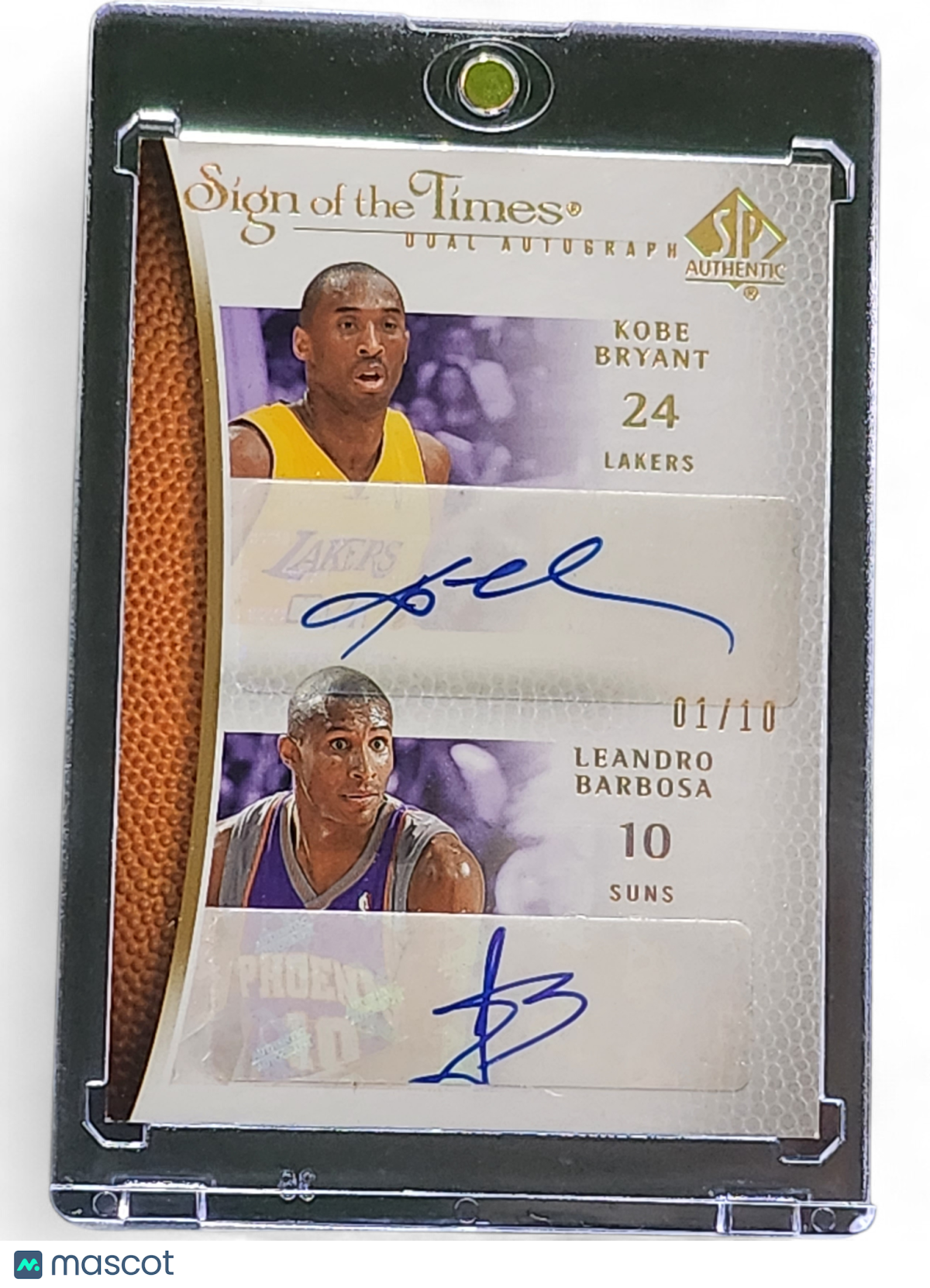 2008 Upper Deck SP Authentic Dual Auto Leandro Barbosa Kobe Bryant #ST-BB 01/10