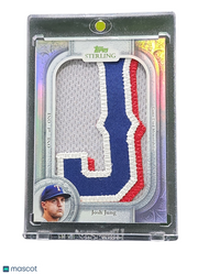 2025 Topps Sterling Josh Jung #TSJLP-JJ Game-Used Jersey Letter Patch Card