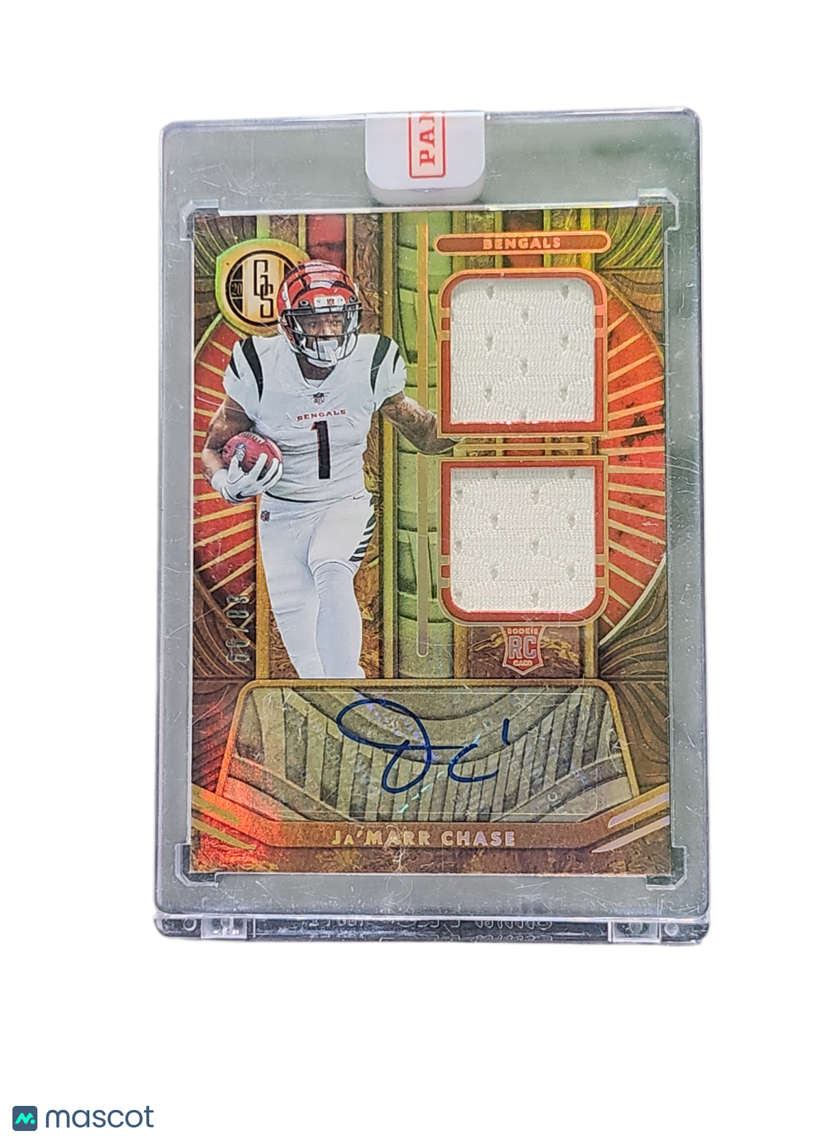 2021 Panini Gold Standard Ja'Marr Chase #253 Dual Patch RC 88/99 Memorabilia