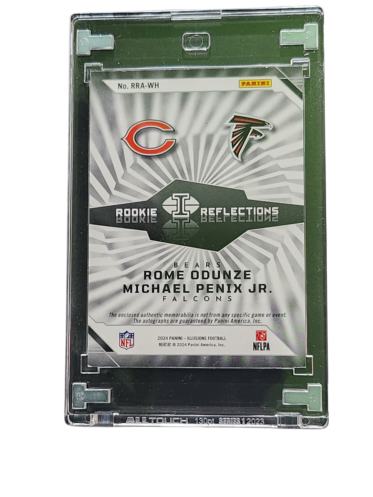 2024 Panini 1/1  Rome Odunze Michael Penix Jr. #RRA-WH Dual Auto Dual Patch RC