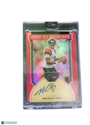 2025 Panini One Prizm Once in a Franchise Michael Vick #352 Red 18/60