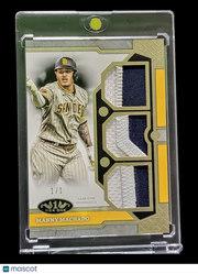 2024 Topps Manny Machado #T1R-MMA 1 / 1 Triple Patch Relic Card Game-Used