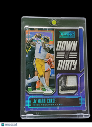 2021 Panini Chronicles  Draft  Ja'Marr Chase #PB-JC Purple Player-worn/used 1/1