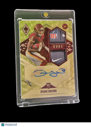 2021 Panini Phoenix Football Dyami Brown #RAD-DBR Dual Patch RC RPS Rookie Dual