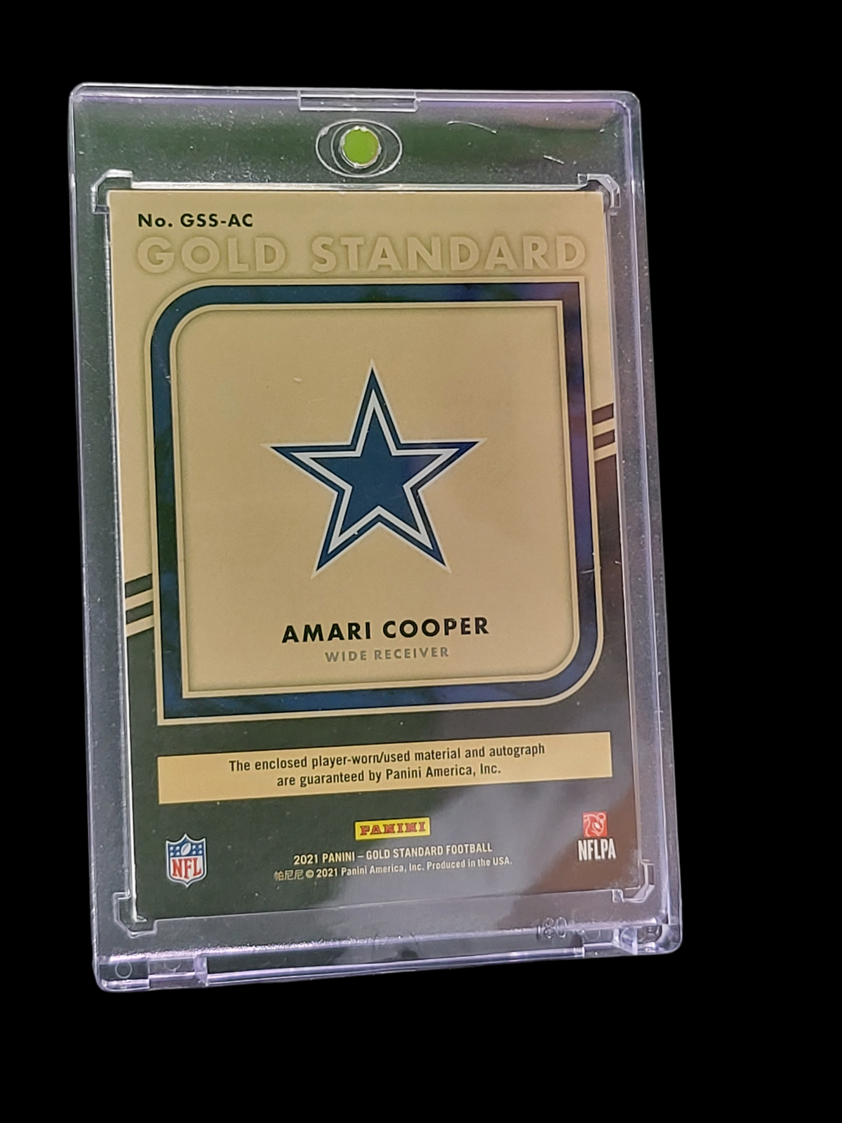 2021 Panini Gold Shield  Amari Cooper #GSS-AC 1/1 NFL Shield Patch