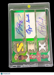2008 Topps Ozzie Smith Hanley Ramirez Jose Reyes Green  Auto Triple Relic /18