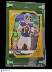 2024 Panini Prizm Football Sam Darnold #185 Gold Shimmer 02/10