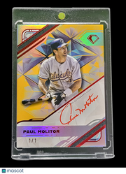 2025 Topps Diamond Icons Paul Molitor #WPA-PM 1/1 1/1 White Polychromatink Auto
