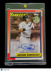 2025 Topps Baseball 1990  Auto Jasson Domínguez #90AS-JD Orange Border 39/50