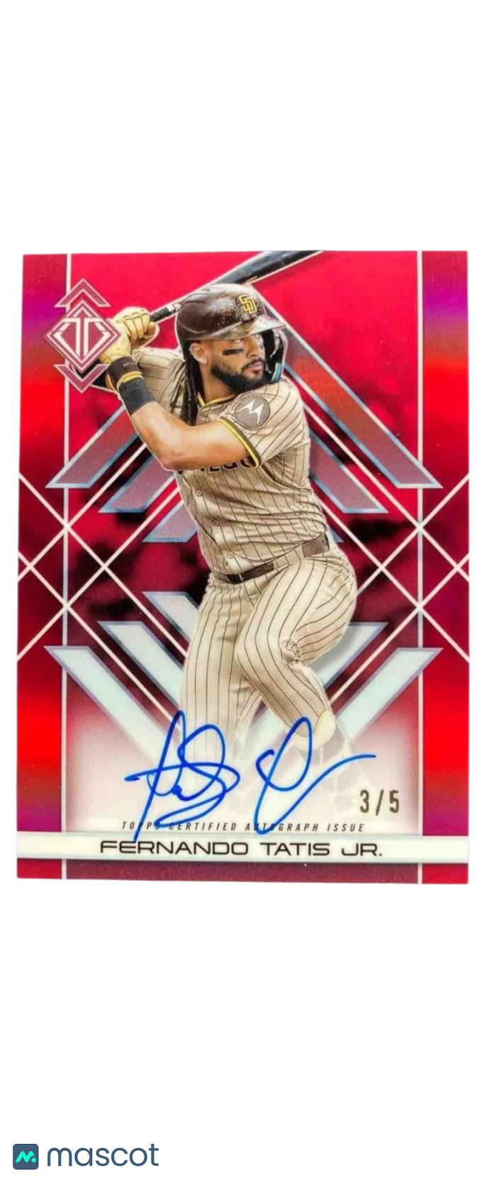 2025 Topps Transcendent Collection Fernando Tatis Jr. #TAIC-FTJ Red 3/5