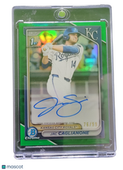 2024 Bowman Chrome Jac Caglianone #CPA-JC Green Refractor 76/99 1st Bowman