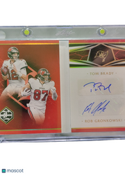 2021 Panini Limited Dual Booklet Tom Brady Rob Gronkowski #PD-BG Auto 4/5