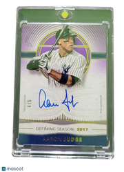 2021 Topps Definitive Collection Aaron Judge #DSAC-AJ Purple 4 /5