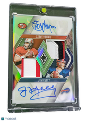 2023 Panini Phoenix Football Steve Young Jim Kelly #DPA-SYJK Auto Dual Patch/25