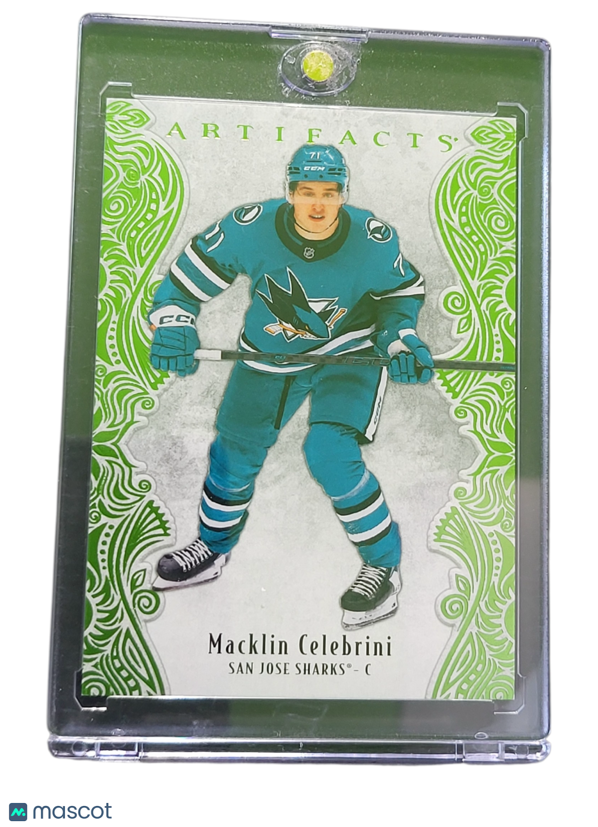 2025 Upper Deck Artifacts Macklin Celebrini #42 Lime Green 111/125