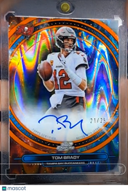 2025 Topps Cosmic Chrome Equinox Tom Brady #EQA-TB Orange 21/25