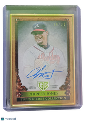 2023 Topps Gilded Collection Gallery of Gold Chipper Jones #GOG-CJ 26/30