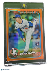 2024 Topps Chrome Yoshinobu Yamamoto #18 Orange Refractor RC 15/25