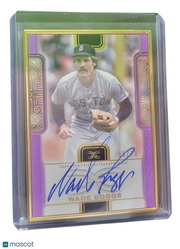 2023 Topps Definitive Collection Wade Boggs #DCFA-WB Purple Framed Auto Card