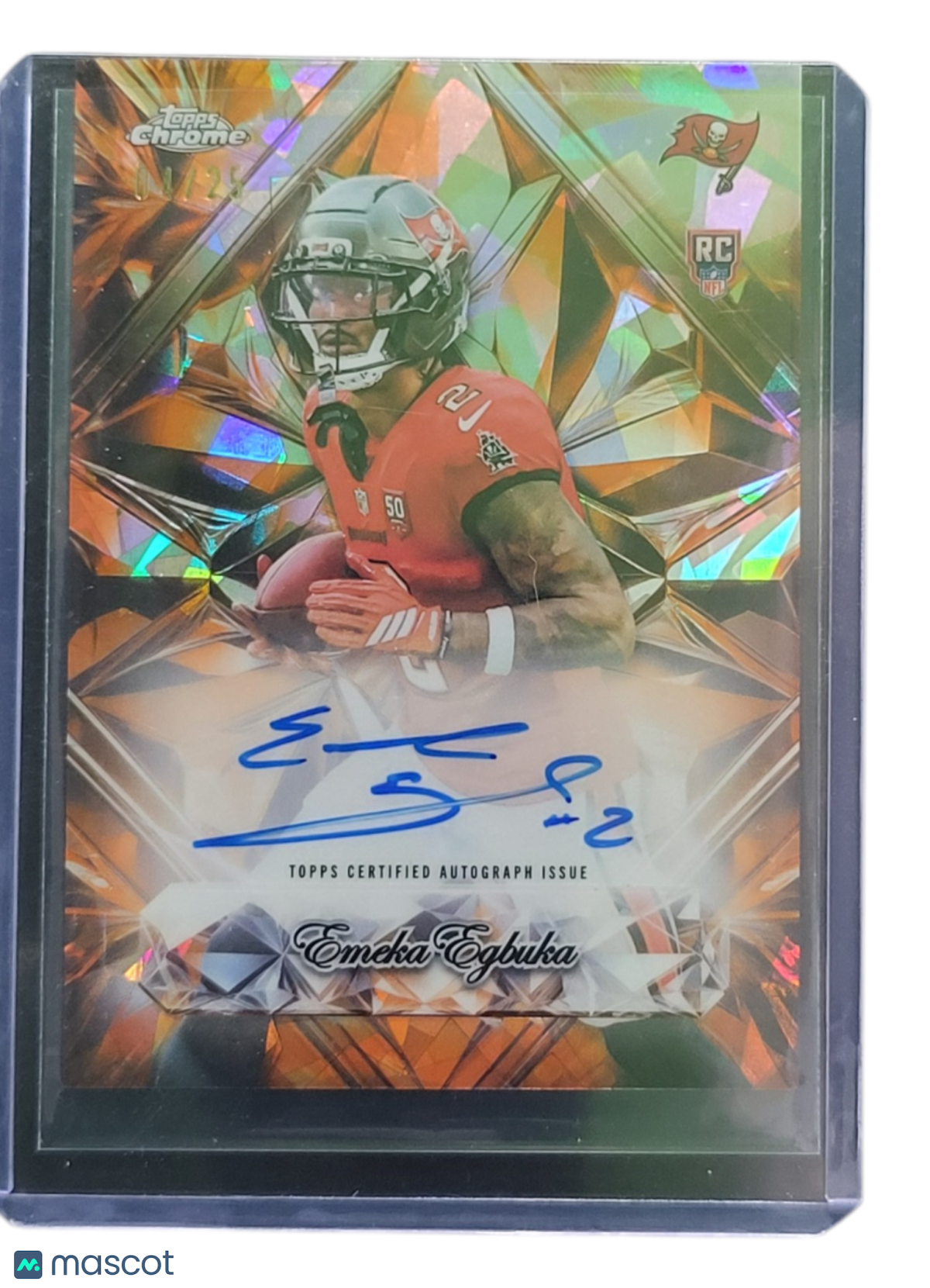 2025 Topps Chrome Sapphire Selections Emeka Egbuka #SSA-EE Orange RC