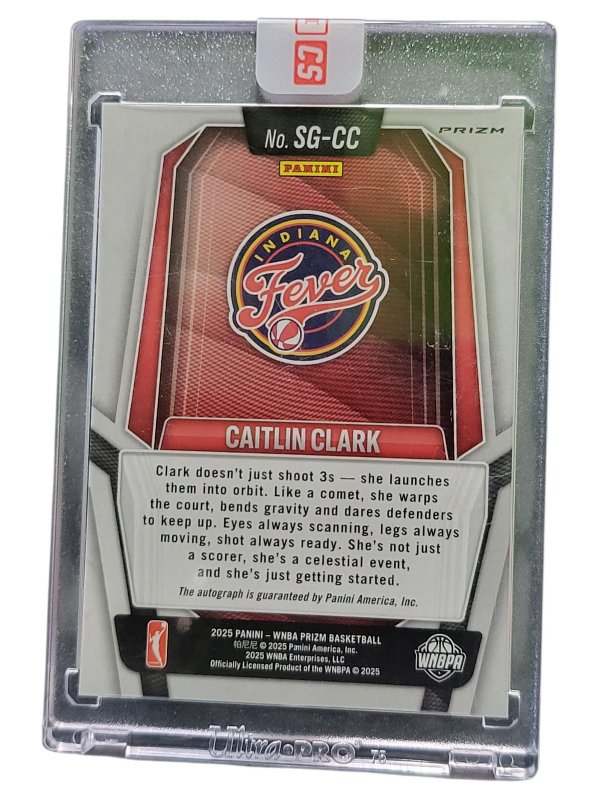 2025 Panini Prizm Caitlin Clark #SG-CC Silver