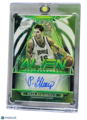 2026 Topps Cosmic Chrome Alien Autographs Peja Stojakovic #AA-PS Green /10