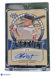 2024 Leaf Lumber Grain Assault Chipper Jones #GA-CJ1 Authentic Autograph 2/4
