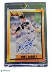 2025 Topps 1990 Topps Baseball Autograph Paul Skenes #90A-PS Orange
