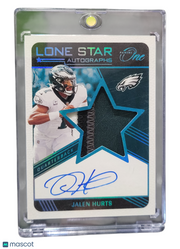 2022 Panini One Lone Star Autographs Jalen Hurts #88 Patch Memorabilia 1/1