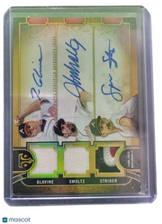 2024 Topps Triple John Smoltz Tom Glavine Spencer Strider /9  Auto Relic Game