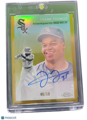 2023 Topps Chrome Platinum Baseball Frank Thomas #CPA-FT Gold Refractor 49/50