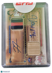 2015 Topps Tribute Fred McGriff Freddie Freeman #IA-FM Dual Auto Patch Bat Relic