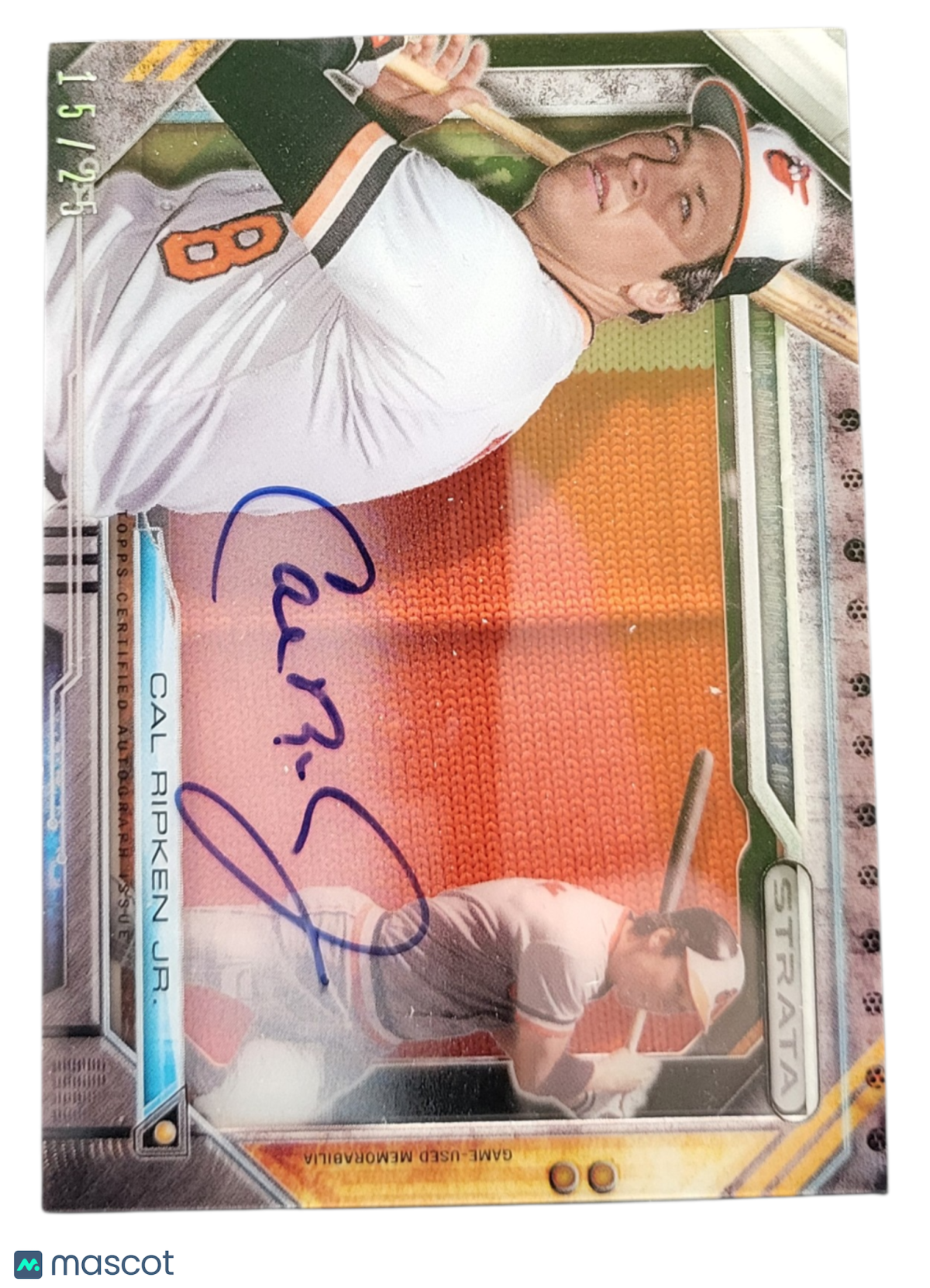 2015 Topps Strata Signature Relics Cal Ripken Jr. #SSR-CR Auto Memorabilia 15/25