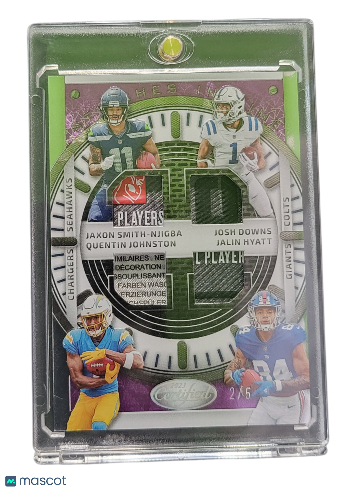 2023 Panini Jalin Hyatt Josh Downs Jaxon Smith-Njigba Quentin Johnston /5