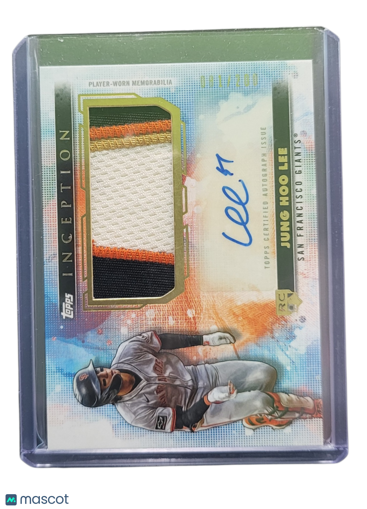2024 Topps Inception Baseball Jung Hoo Lee #APC-Worn Memo Auto Patch Card RC