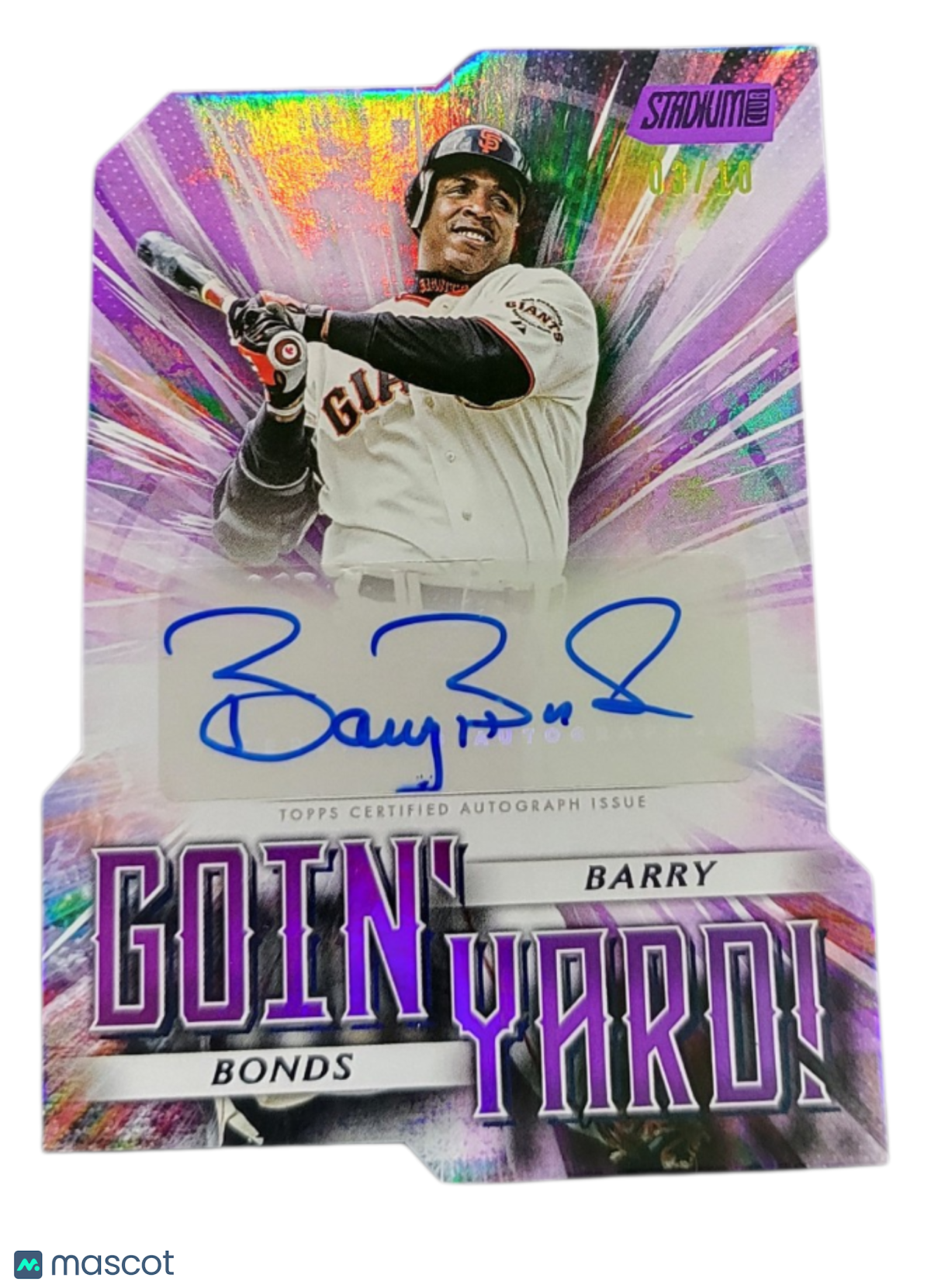 2025 Topps Stadium Club Goin' Yard Autographs Barry Bonds #GYA-BB 03/10