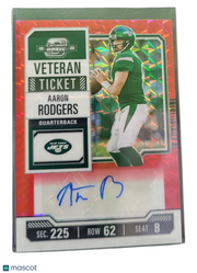 2023 Panini Contenders Optic Football Aaron Rodgers #No. 4 Red Cracked Ice 17/23