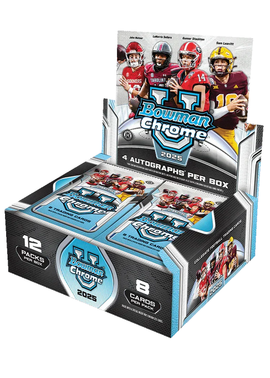 2025 Bowman Chrome University Football Jumbo Hobby Box