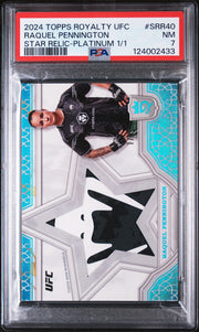 2024 Topps Royalty UFC Star Relics Platinum 1/1 Raquel Pennington #SRR40 PSA 7