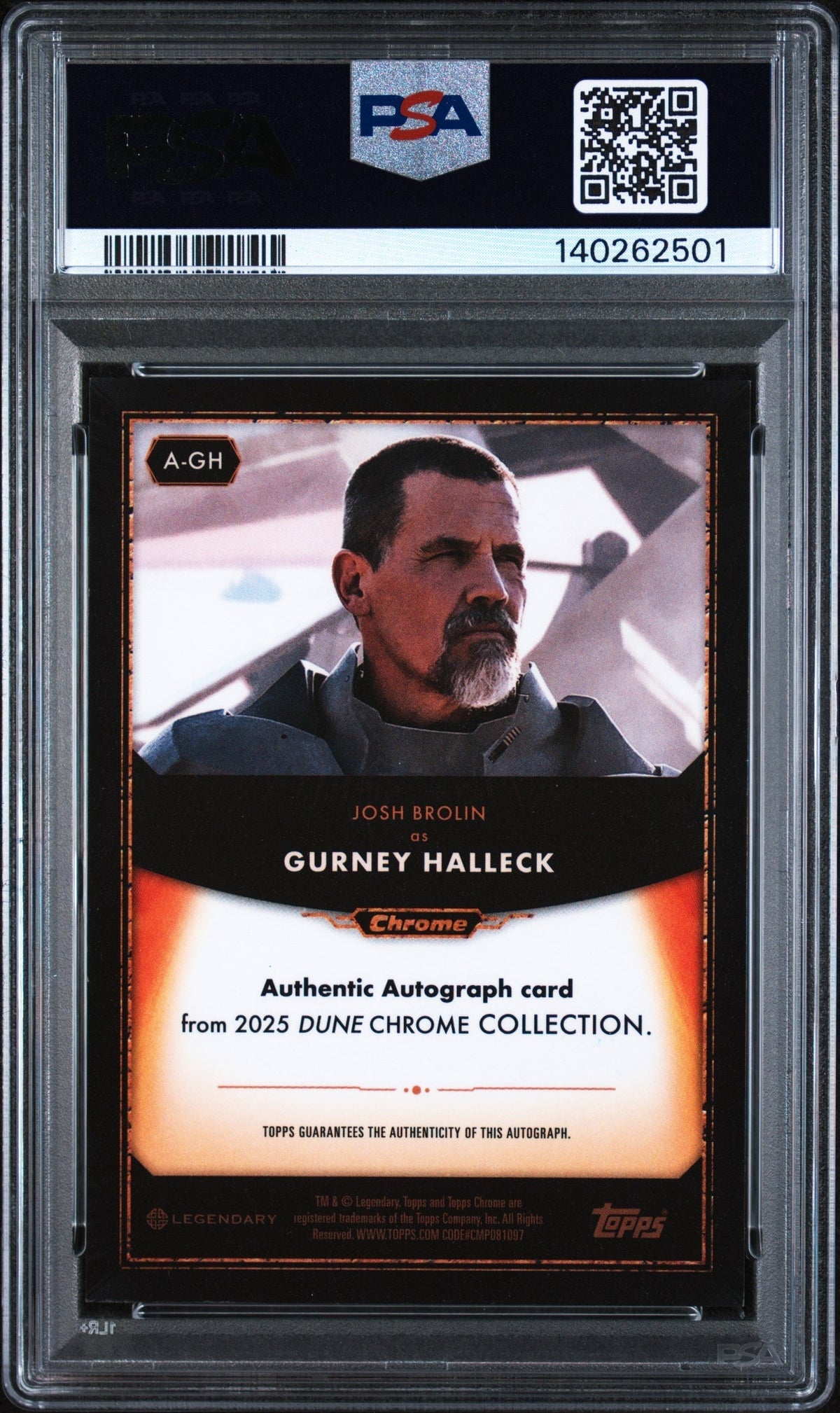 2024 Topps Chrome Dune Dune Autographs Gurney Halleck/Josh Brolin #A-GH PSA 8