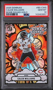 2025 Panini Donruss Bomb Squad Holo Caleb Williams #BS-CWS /10 PSA 10