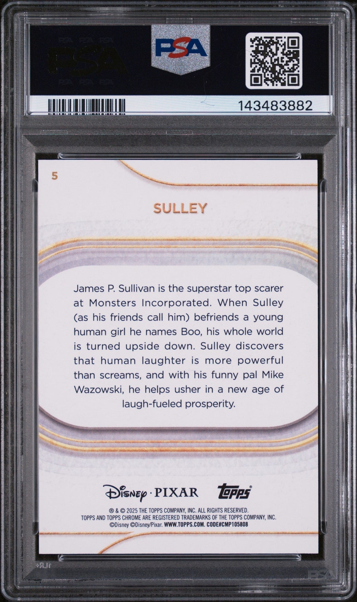 2025 Topps Chrome Disney Image Variation-Speckle Sulley #5 /265 PSA 10 143483882