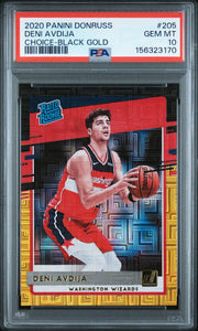 2020 Panini Donruss Choice Black Gold Deni Avdija #205 /8 PSA 10