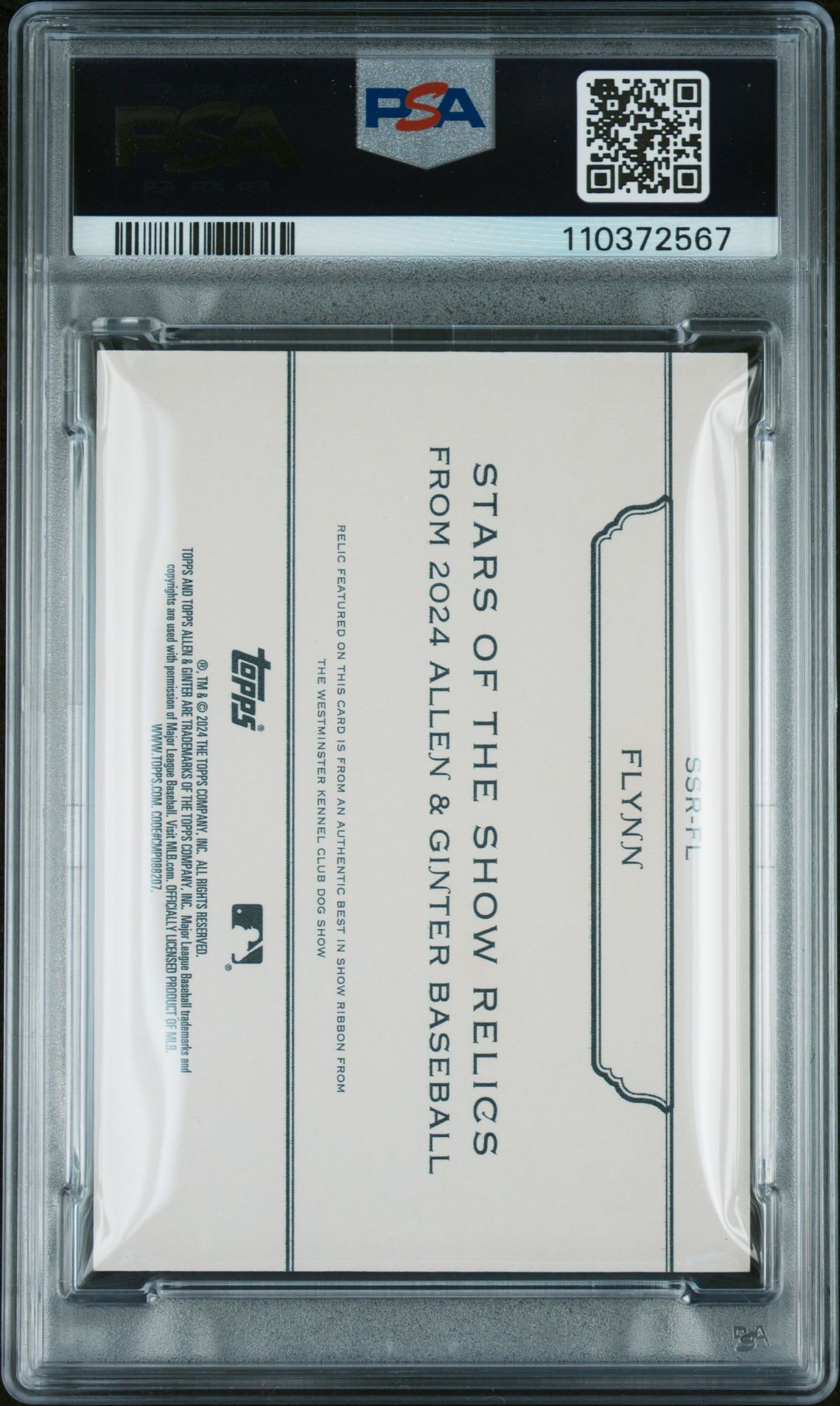 2024 Topps Allen & Ginter Stars Flynn #SSRFL Relic /20 PSA 10