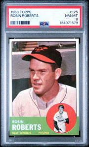 1963 Topps Robin Roberts #125 PSA 8