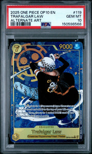 2025 One Piece Royal Blood Alternate Art Trafalgar Law #OP10-119 PSA 10