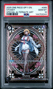 2025 One Piece A Fist of Divine Speed Special Alternate Art Stussy #OP07085 PSA 10